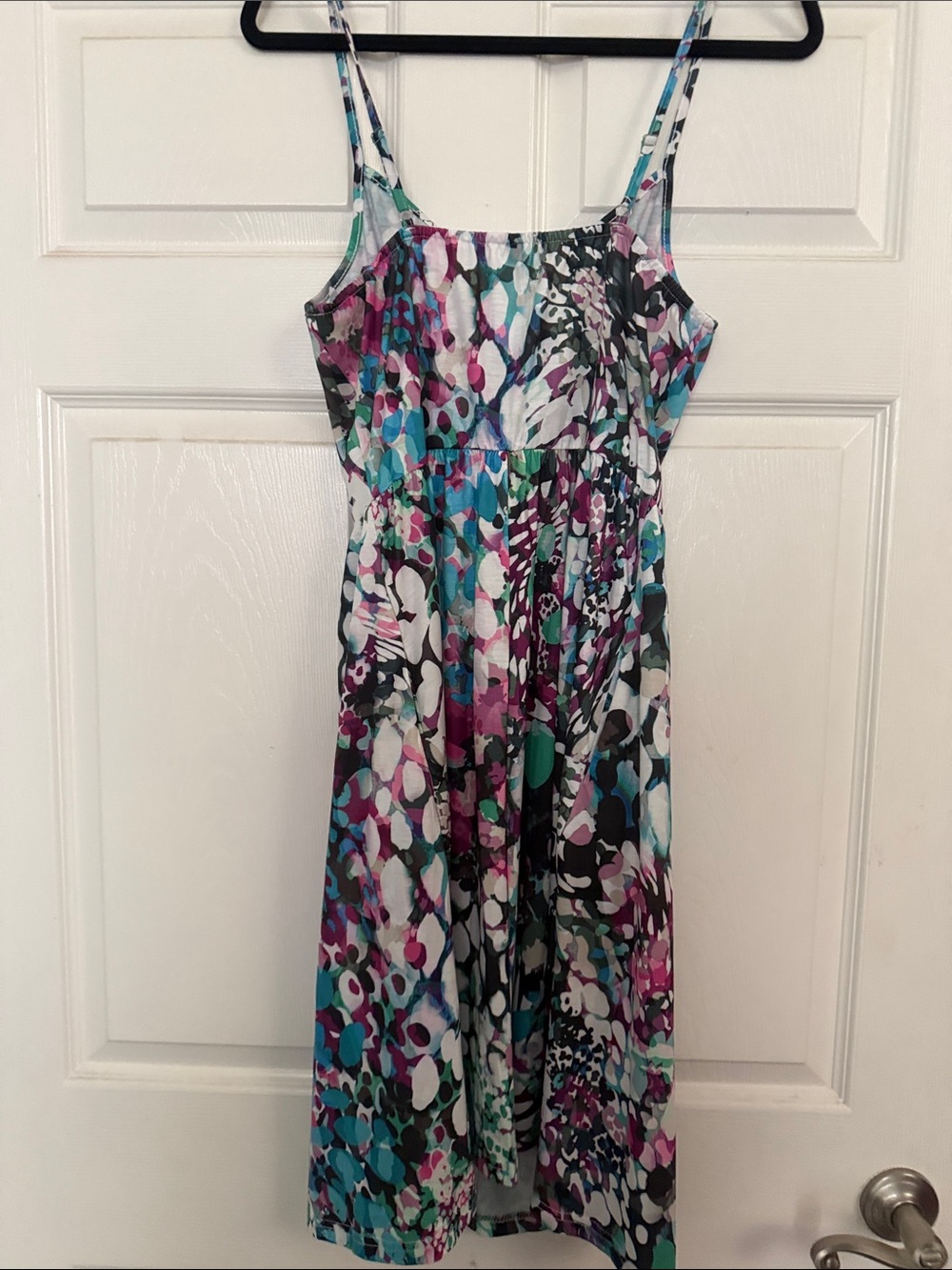 Colorful Abstract Print Cutout Sundress - Picture 5 of 5